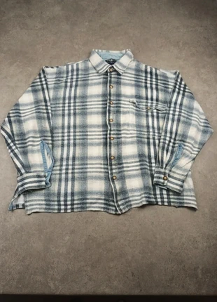 Chemise en flanelle à carreaux épaisse bleu blanche cropped vintage workwear taille S homme, marke: Vintage Dressing, zustand: Sehr gut, größe: S, 15,00 €, 16,45 € beinhaltet Vinted-Käuferschutz Pro