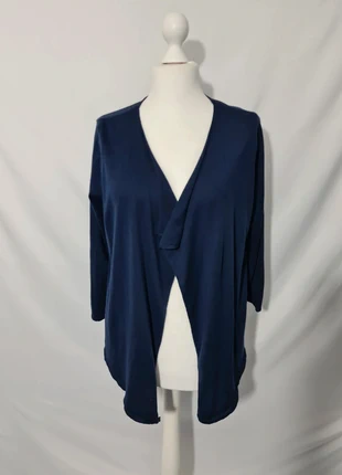 Gilet long bleu marine Camaïeu taille L – coupe fluide sans boutons, brand: Camaïeu, condition: Very good, size: L / 40 / 12, €3.00, €3.85 includes Buyer Protection Pro