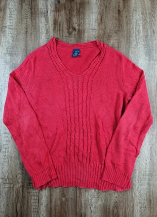 Pull col V torsadé rouge Basic Editions coton taille L, marque: Vintage Dressing, état: Très bon état, taille: L / 40 / 12, 10,00 €, 11,20 € Protection acheteurs (Pro) incluse