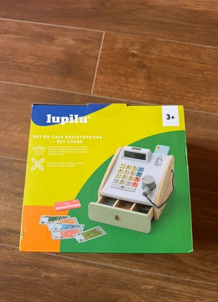 Jouet caisse enregistreuse en bois, marca: Lupilu, estado: Novo sem etiquetas, tamanho: 3 anos / 98 cm, €10.00, €11.20 inclui Proteção do Comprador