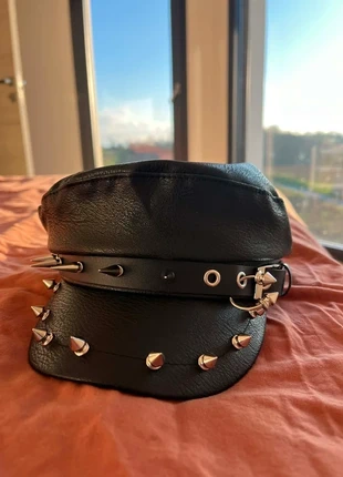 Béret - Similicuir - Style Gothique Emo Punk Techno Metal Casquette, brand: Punk, condition: Very good, size: 57, €20.00, €21.70 includes Buyer Protection