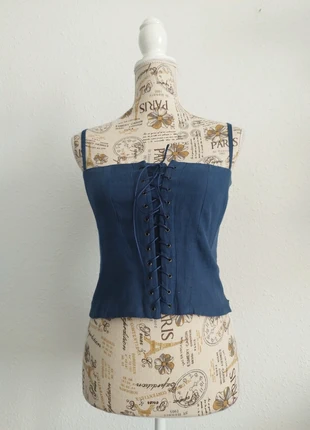 Top corset 100% lin Tara Jarmon vintage made in France, marque: Tara Jarmon, état: Très bon état, taille: S / 36 / 8, 35,00 €, 37,45 € Protection acheteurs incluse