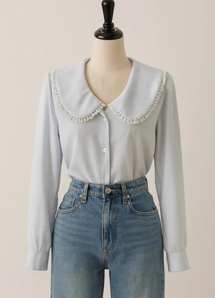 Camicia celeste, marca: Vintage Dressing, estado: Muito bom, tamanho: Tamanho único, €19.00, €20.65 inclui Proteção do Comprador