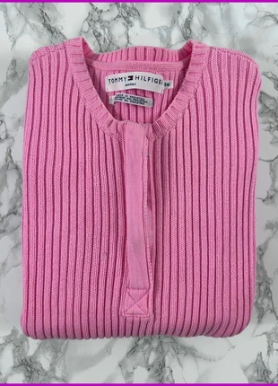 Sweat/Pull 1/4 Zip, Halfzip Tommy Hilfiger Rose / Col camionneur / Logo brodé / Taille XL Femme, brand: Tommy Hilfiger, condition: Very good, size: XL / 42 / 14, €30.00, €32.20 includes Buyer Protection