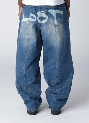 Y2k embriodered jeans relaxed fit blue 2000s japanese style faded washed, marque: Lost Boys, état: Neuf avec étiquette, taille: W33 | FR 42, 75,00 €, 79,45 € Protection acheteurs incluse