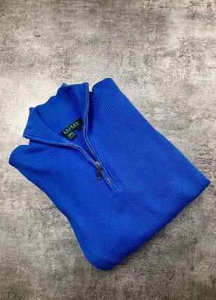 Pull Ralph Lauren quarter zip - Bleu Electrique - Taille L, merk: Ralph Lauren, staat: Heel goed, maat: L / 40 / 12, € 29,00, € 31,15 inclusief Kopersbescherming
