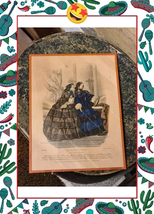 Gravure de mode “La Sylphide – Journal de Modes Vers 1860 – Signée Héloïse Leloir, condition: Very good, €35.00, €37.45 includes Buyer Protection Pro