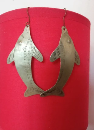 Boucle d'oreilles poisson, état: Bon état, 1,00 €, 1,75 € Protection acheteurs incluse