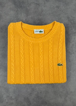 Pull tressé col rond Lacoste Homme / Jaune logo brodé / Taille XXXL, marca: Lacoste, estado: Muy bueno, tamaño: XXXL, 50,00 €, 53,20 € Protección al comprador incluida