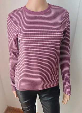 Pull rayé violet 🟣 Taille L, marque: Lefties, état: Très bon état, taille: L / 40 / 12, 9,00 €, 10,15 € Protection acheteurs incluse