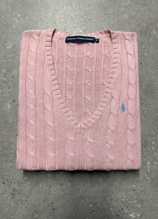 Torsadé Ralph Lauren rose pull col brodé hiver tricot sweat cable knit vneck PR5-19, marque: Ralph Lauren, état: Bon état, taille: M / 38 / 10, 39,90 €, 42,60 € Protection acheteurs (Pro) incluse