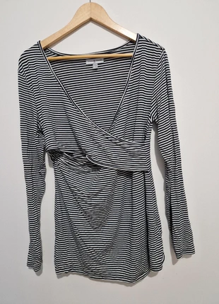Robe grossesse rayée noir / blanc, marke: Envie de Fraise, zustand: Sehr gut, größe: XL / 42 / 14, 5,00 €, 5,95 € inklusive Vinted-Käuferschutz