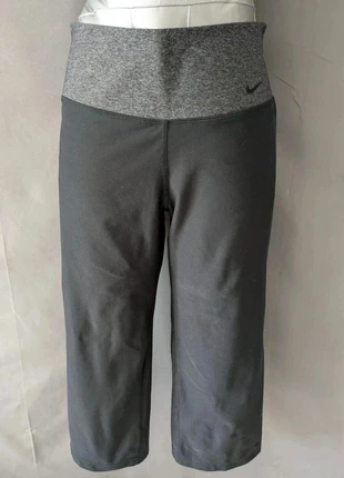 Nike Dri-FIT pantacourt sport femme noir gris taille M élastique running yoga, brand: Nike, condizioni: Ottime, taglia: M / IT 42 / EU 38, €11.00, €12.25 include la Protezione acquisti Pro