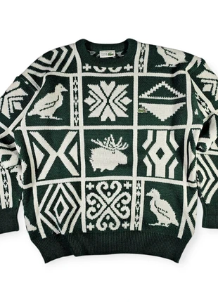 Pull Vintage Lacoste Chemise 80s/90s Laine vert Noël Ski L/XL, marque: Lacoste, état: Très bon état, taille: L, 94,90 €, 100,35 € Protection acheteurs (Pro) incluse
