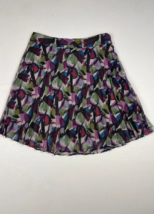 Jupe coloré à motif abstraits coupe mi-longues, marca: pas de marque, estado: Muito bom, tamanho: S / 36 / 8, €16.00, €17.50 inclui Proteção do Comprador