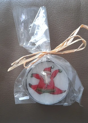 Kaarsje kerstman groot waxinelichtje theelicht kaars kerst decoratie, merk: Christmas, staat: Nieuw met prijskaartje, € 1,00, € 1,75 inclusief Kopersbescherming