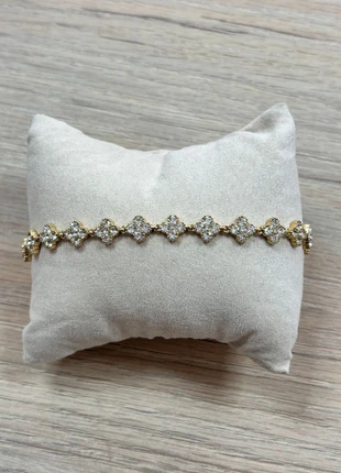 Bracelet trèfles en acier inoxydable strass, brand: Boutique indépendante, condition: New with tags, €27.00, €29.05 includes Buyer Protection Pro