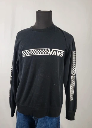 Sweat Vans noir checkerboard L logo Off The Wall vintage streetwear unisexe skateboard, brand: Vans, condition: Good, size: L, €9.00, €10.15 includes Buyer Protection