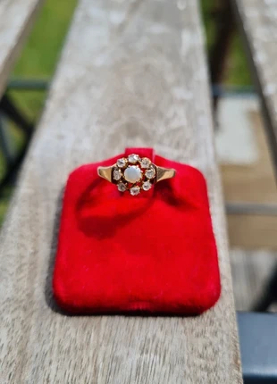 Bague marguerite ancienne en or -diamants et perle, marca: Or, estado: Bueno, tamaño: 15,3 mm Ø / 8, 480,00 €, 504,70 € Protección al comprador Pro incluida