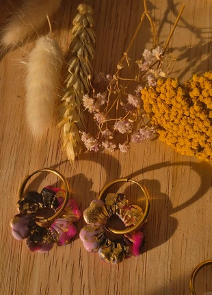 #boucles d'oreilles #fleurs #acier inoxydable #femme #noël #pampilles #doré #léopard #paillettes, brand: Fait Main, condition: New with tags, €6.50, €7.53 includes Buyer Protection
