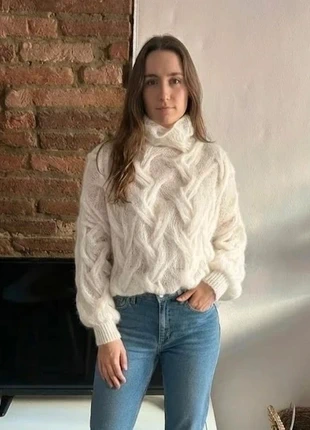 Pull crème texturé légère en maille, merk: ALUNA, staat: Heel goed, maat: M / 38 / 10, € 44,90, € 47,85 inclusief Kopersbescherming