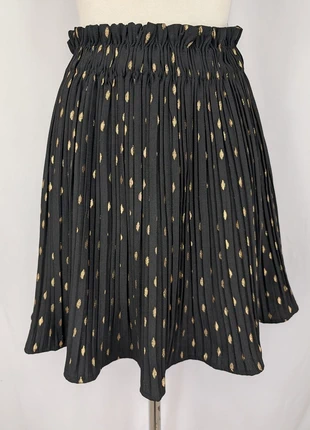 Jupe plissée noire à pois dorés Kilibbi M cotton polyester skirt falda plisada, brand: Kilibbi, condition: Very good, size: M / 38 / 10, €15.00, €16.45 includes Buyer Protection Pro