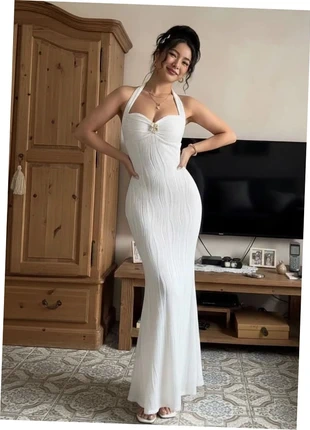 Robe longue blanche dos nu sirène – soirée, mariage, gala, condition: Very good, size: M / 38 / 10, €39.90, €42.60 includes Buyer Protection Pro