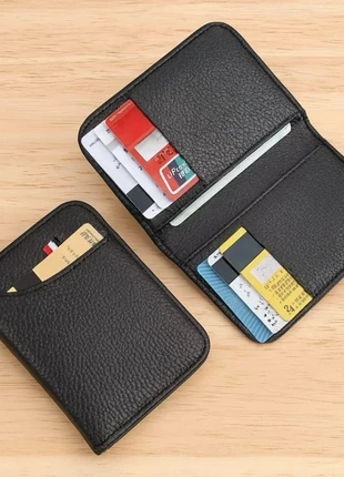 Porte-cartes unisexe slim cuir PU grainé – 9 cartes – ultra fin, marque: L'atelier, état: Neuf avec étiquette, 9,00 €, 10,15 € Protection acheteurs incluse