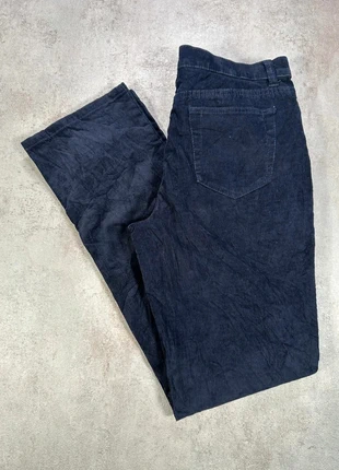 Pantalon Vintage En Velours Côtelé / Corduroy St John's Bay bleu marine droit taille 8, merk: Vintage Dressing, staat: Heel goed, maat: L / 40 / 12, € 13,00, € 14,35 inclusief Kopersbescherming Pro