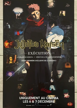 Affiche originale de cinéma film manga Jujutsu Kaisen Exécution, état: Comme neuf, 7,00 €, 8,05 € Protection acheteurs incluse
