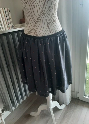 Jupe fluide grise à pois T.44, marca: La Redoute, estado: Novo sem etiquetas, tamanho: XXL / 44 / 16, €12.00, €13.30 inclui Proteção do Comprador