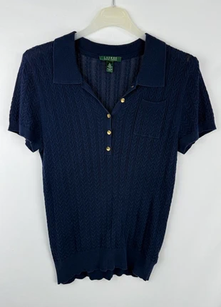 Lauren Ralph Lauren polo top – donkerblauw – maat XL, merk: Ralph Lauren, staat: Heel goed, maat: XL / 42 / 14, € 19,50, € 21,18 inclusief Kopersbescherming
