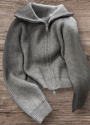 Cardigan gris avec zip élégant, marque: Tendance, état: Neuf avec étiquette, taille: M / 38 / 10, 39,99 €, 42,69 € Protection acheteurs incluse