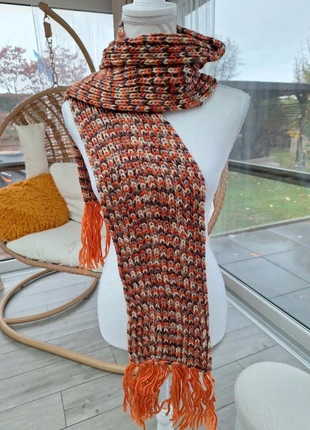 Écharpe grosse maille femme terra cotta rouille a franges automne hiver 2025, état: Neuf avec étiquette, 5,99 €, 6,99 € Protection acheteurs incluse