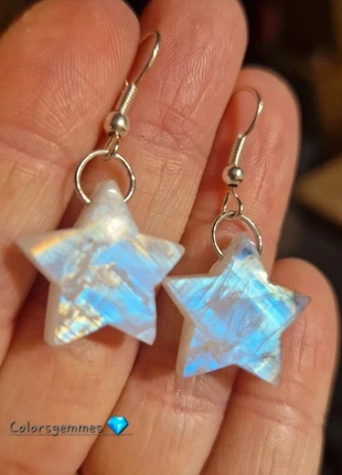 Boucles d'oreilles labradorite blanche, brand: labradorite, condition: New with tags, €25.00, €26.95 includes Buyer Protection Pro