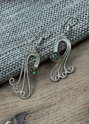 Superbe boucles d’oreilles labradorite. Ar 925., état: Très bon état, 13,00 €, 14,35 € Protection acheteurs (Pro) incluse