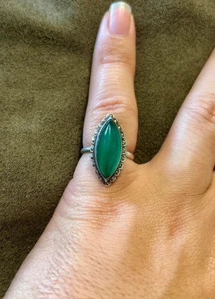 Bague navette ancienne en argent et pierres, marca: Argent, estado: Muito bom, tamanho: 17,7 mm Ø / 16, €58.95, €62.60 inclui Proteção do Comprador Pro