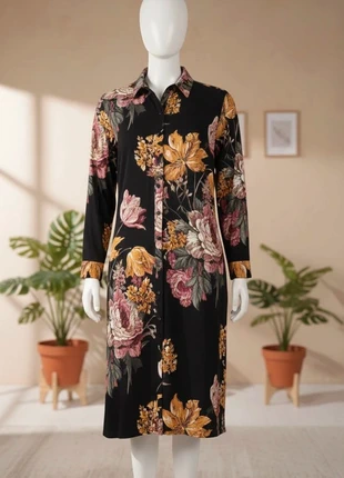 Robe à fleur, staat: Heel goed, maat: L / 40 / 12, € 8,00, € 9,10 inclusief Kopersbescherming