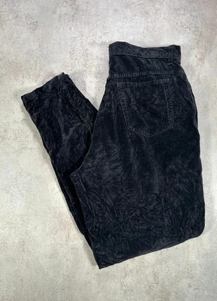 Pantalon Vintage En Velours Côtelé / Corduroy Kim Rogers noir ample texture taille 16, marque: Vintage Dressing, état: Très bon état, taille: L / 40 / 12, 10,00 €, 11,20 € Protection acheteurs (Pro) incluse