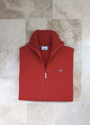 Veste zippée Lacoste col haut - Homme L coupe droite - Rouge - 50% coton 50% acrylique, marque: Lacoste, état: Très bon état, taille: L, 55,00 €, 58,45 € Protection acheteurs (Pro) incluse