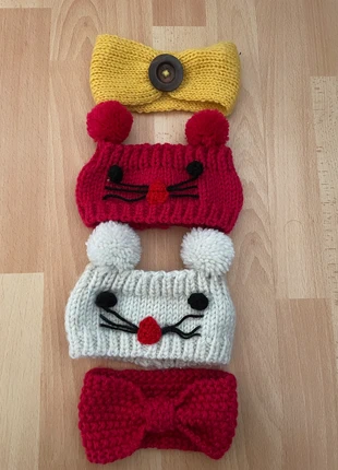 Lot of 4 Hand-Knitted Animal Ear Warmers / Headbands (New, Never Worn), estado: Nuevo sin etiquetas, tamaño: Talla única, 7,99 €, 9,09 € Protección al comprador incluida
