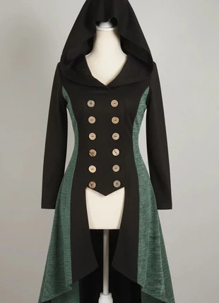 Manteau Long Médiéval à Capuche – Style Sorcier / Gothique Élégant, marque: Atelier Lysandra, état: Très bon état, taille: M / 38 / 10, 49,90 €, 53,10 € Protection acheteurs (Pro) incluse