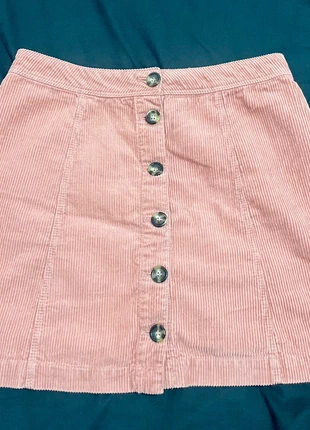 Minijupe rose velours côtelé, brand: H&M, condition: Very good, size: M / 38 / 10, €4.00, €4.90 includes Buyer Protection