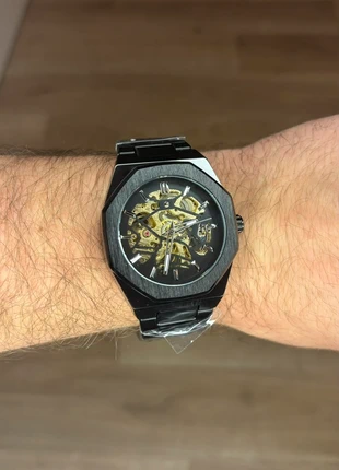 Montre de luxe noire style moderne, cadran transparent en acier, condition: New without tags, size: 30–38 mm, €40.00, €42.70 includes Buyer Protection