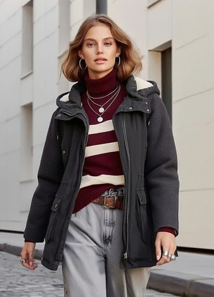 🍄 Manteau hivernal Vans, Capuche et doublure amovible, Noir et Gris foncé - T. M -Excellent état, marque: Vans, état: Très bon état, taille: M / 38 / 10, 23,00 €, 24,85 € Protection acheteurs incluse