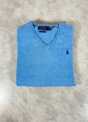 Polo Ralph Lauren pull col V bleu – Taille S homme coupe large chic Code 224, brand: Ralph Lauren, condition: Very good, size: S, €35.00, €37.45 includes Buyer Protection Pro