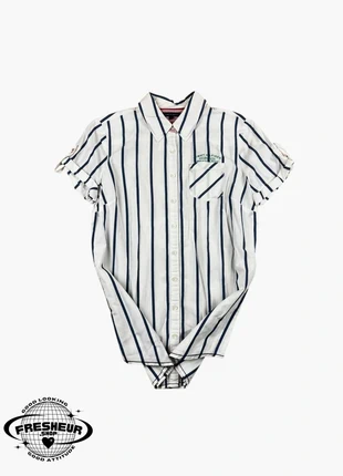 Chemise à Rayures Manche Courte Tommy Hilfiger Class Blanc - S (C13), marca: Tommy Hilfiger, estado: Muito bom, tamanho: S, €12.00, €13.30 inclui Proteção do Comprador Pro