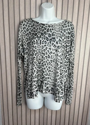 H&M Leopard Print Oversized Long Sleeve Top UK XS (Fits 8-12, brand: H&M, condition: Very good, size: XS / UK 4-6, £3.99, £4.89 includes Buyer Protection