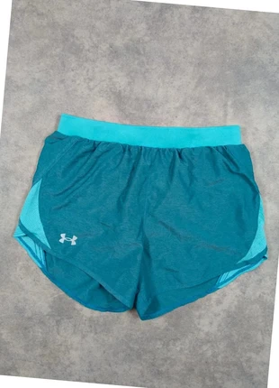 Short de sport under armour femme taille XS turquoise en polyester sans poches, marque: Under Armour, état: Très bon état, taille: XS / 34 / 6, 12,90 €, 14,25 € Protection acheteurs incluse
