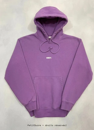 Pull Obey Violet Lila coupe Large Hoodie Oversize Sweatshirt - Taille S #908, brand: Obey, condition: Very good, size: S, €49.00, €52.15 includes Buyer Protection Pro